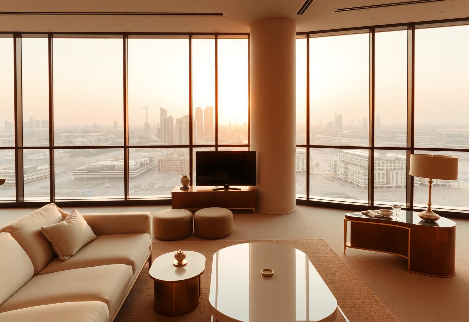 Modern Abu Dhabi apartment interior managed by Hostwell